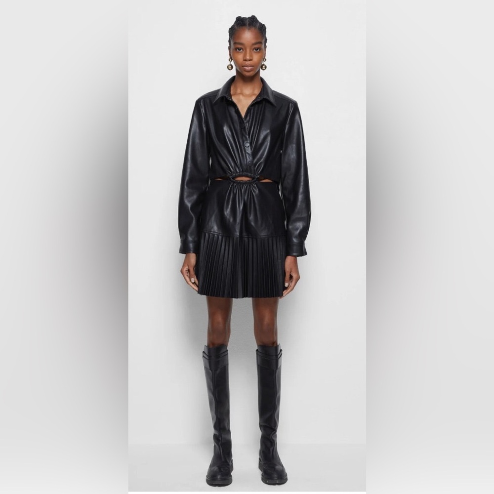 JONATHAN SIMKHAI Cindy Vegan Leather Dress